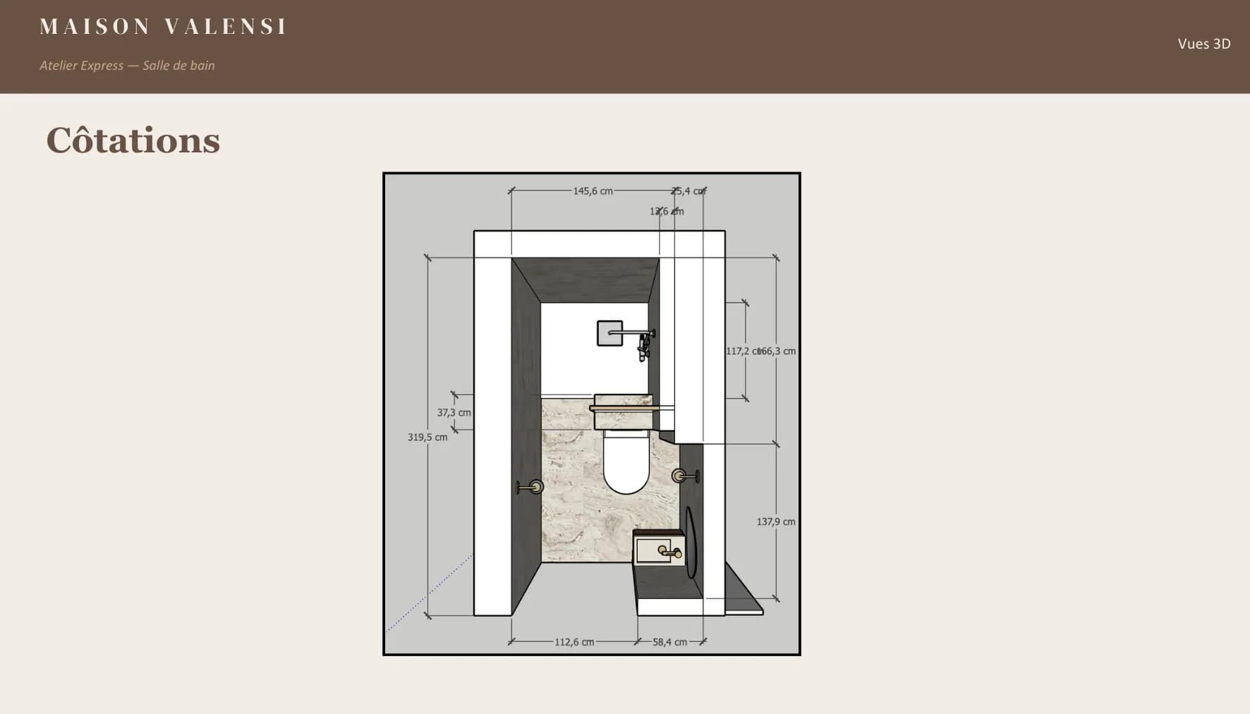 Atelier sur mesure : salle de bain , vue 3