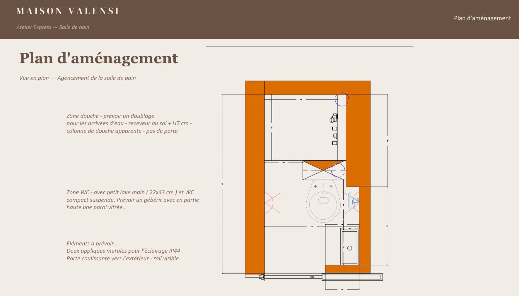 Atelier sur mesure : salle de bain , vue 6